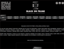 Tablet Screenshot of blackonframe.com